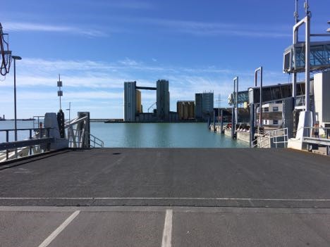 Hurtigfærgelejet i Ystad er bygget om til ro/pax-færge Hurtigfærgelejet i Ystad er bygget om til ro/pax-færge