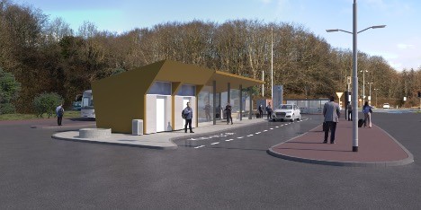 Knudepunkt ved Aalborg skal gøre det let at skifte fra bil til bus og andet godt Knudepunkt ved Aalborg skal gøre det let at skifte fra bil til bus og andet godt