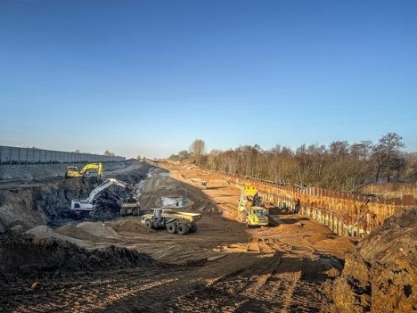 Knap otte millioner kubikmeter jord danner fundamentet for ny jernbane p� Vestfyn